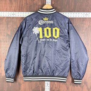 Corona Bomber Jacket XL "100 Years on La Playa" Navy Full Back Embroidery NWT